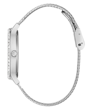 Guess Soiree Diamonds Silver Dial Silver Mesh Bracelet Watch for Women - GW0402L1