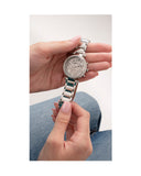 Guess Solstice Diamonds Silver Dial Silver Steel Strap Watch for Women - GW0403L1