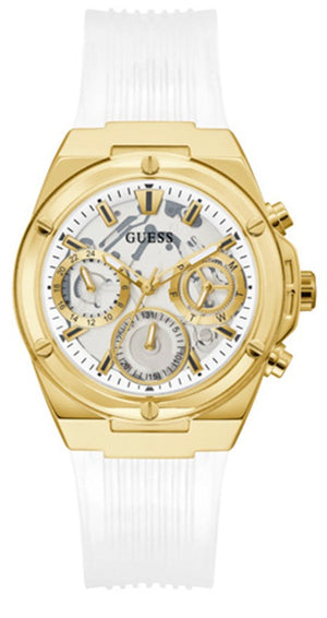 Guess Athena White Dial White Rubber Strap Watch for Women - GW0409L2