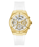 Guess Athena White Dial White Rubber Strap Watch for Women - GW0409L2