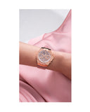 Guess Athena Rose Gold Dial Rose Gold Rubber Strap Watch for Women - GW0409L3