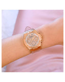 Guess Athena Rose Gold Dial Rose Gold Rubber Strap Watch for Women - GW0409L3