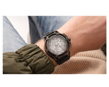 Guess Matrix Multifunction Grey Dial Grey Rubber Strap Watch for Men - GW0423G3