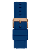 Guess Matrix Multifunction Blue Dial Blue Rubber Strap Watch for Men - GW0423G4