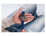 Guess Matrix Multifunction Blue Dial Blue Rubber Strap Watch for Men - GW0423G4