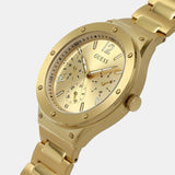 Guess Scope Gold Dial Gold Steel Strap Watch for Men - GW0454G2