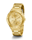 Guess Scope Gold Dial Gold Steel Strap Watch for Men - GW0454G2