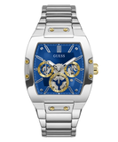 Guess Phoenix Multifunction Blue Dial Silver Steel Strap Watch For Men - GW0456G5