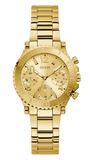 Guess Cosmic Chronograph Gold Dial Gold Steel Strap Watch for Women - GW0465L1