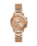 Guess Cosmic Chronograph Rose Gold Dial Rose Gold Steel Strap Watch for Women - GW0465L2