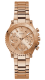 Guess Cosmic Chronograph Rose Gold Dial Rose Gold Steel Strap Watch for Women - GW0465L2