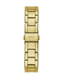 Guess Cosmo Chronograph Green Dial Gold Steel Strap Watch For Women - GW0465L5