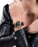 Guess Cosmic Multifunction Black Dial Black Silicone Strap Watch For Women - GW0466L1