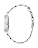 Guess Night Life Clear Silver Dial Silver Steel Strap Watch for Women - GW0470L1