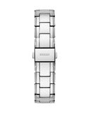 Guess Night Life Clear Silver Dial Silver Steel Strap Watch for Women - GW0470L1