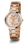 Guess Crystal Clear Rose Gold Dial Rose Gold Steel Strap Watch for Women - GW0470L3