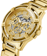 Guess Queen Quartz Gold Dial Gold Steel Strap Watch For Men - GW0497G2