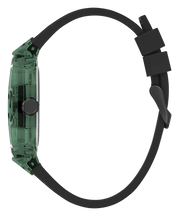 Guess Phoenix Analog Black Dial Black Silicone Strap Watch For Men- GW0499G7