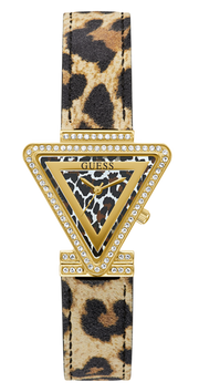 Guess Fame Quartz Animal Print Dial Multicolor Leather Strap Watch For Women - GW0504L3
