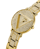 Guess Trend Diamonds Gold Dial Gold Steel Strap Watch for Women - GW0512L2