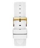 Guess Multifunction Gold Dial White Rubber Strap Watch for Women - GW0519L2