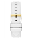 Guess Multifunction Gold Dial White Rubber Strap Watch for Women - GW0519L2