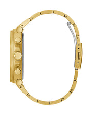 Guess Edge Chronograph Black Dial Gold Steel Strap Watch For Men - GW0539G2