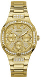 Guess Duchess Quartz Gold Dial Gold Steel Strap Watch For Women - GW0558L2