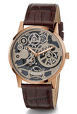 Guess Gadget Brown Dial Brown Leather Strap Watch for Men - GW0570G2