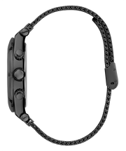 Guess Continental Chronograph Black Dial Black Mesh Strap Watch For Men - GW0582G3