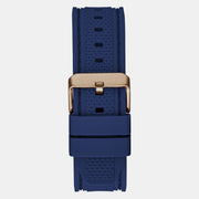 Guess Leo Chronograph Blue Dial Blue Silicone Strap Watch For Men - GW0637G3