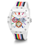 Guess Phoenix Analog White Dial White Silicone Strap Watch for Men - GW0720G1