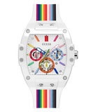 Guess Phoenix Analog White Dial White Silicone Strap Watch for Men - GW0720G1