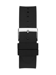 Guess G-Twist Quartz Black Dial Black Silicone Strap Watch For Men  - W0911L8