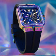 Guess Libra Black Dial Black Silicone Strap Watch For Women - GW0618L3