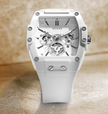 Guess Phoenix Multifunction White Dial White Rubber Strap Watch for Men - GW0203G2