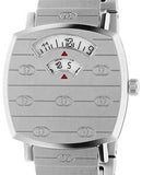 Gucci Grip Quartz Silver Dial Silver Steel Strap Watch For Men - YA157501