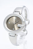 Gucci Guccissima Brown Dial Silver Steel Strap Watch For Women - YA134302