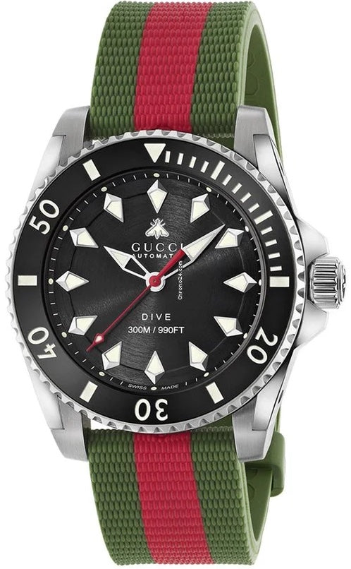 GUCCI ブラック ダイバーズウォッチ YA136209A Gucci Dive | TheWatchAgency™