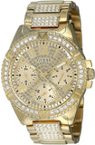 Guess Frontier Diamonds Gold Dial Gold Steel Strap Watch For Women - W1156L2