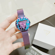 Guess Iconic Quartz Multicolor Dial Multicolor Mesh Bracelet Watch For Women - GW0479L1