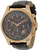 Guess Pursuit Chronograph Brown Dial Brown Leather Strap Watch for Men - W0500G3