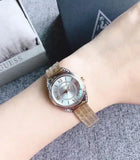 Guess Whisper Silver Dial Gold Mesh Bracelet Watch for Women - W1084L2