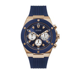 Guess Poseidon Blue Dial Blue Rubber Strap Watch for Men - GW0057G2