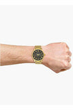 Guess Delancy Black Dial Gold Mesh Bracelet Watch for Men - W0871G2