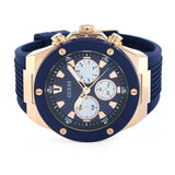 Guess Poseidon Blue Dial Blue Rubber Strap Watch for Men - GW0057G2