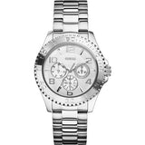 Guess BFF Multifunction Silver Dial Silver Steel Strap Watch for Women - W0231L1