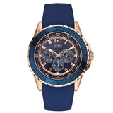 Guess Maverick Blue Dial Blue Rubber Strap Watch for Men - W0485G1