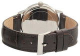 Guess Wafer Quartz White Dial Brown Leather Strap Watch For Men - W70016G2