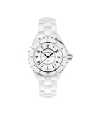 Chanel J12 Ceramic White Dial White Steel Strap Watch for Women - J12 H0968